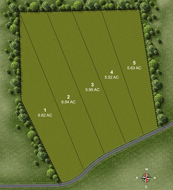 Parcel Map of Subdivision in Chatham County